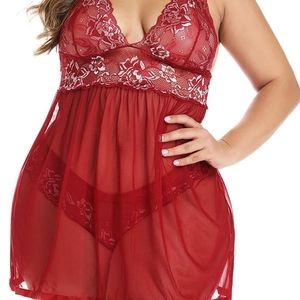 White & Red Babydoll